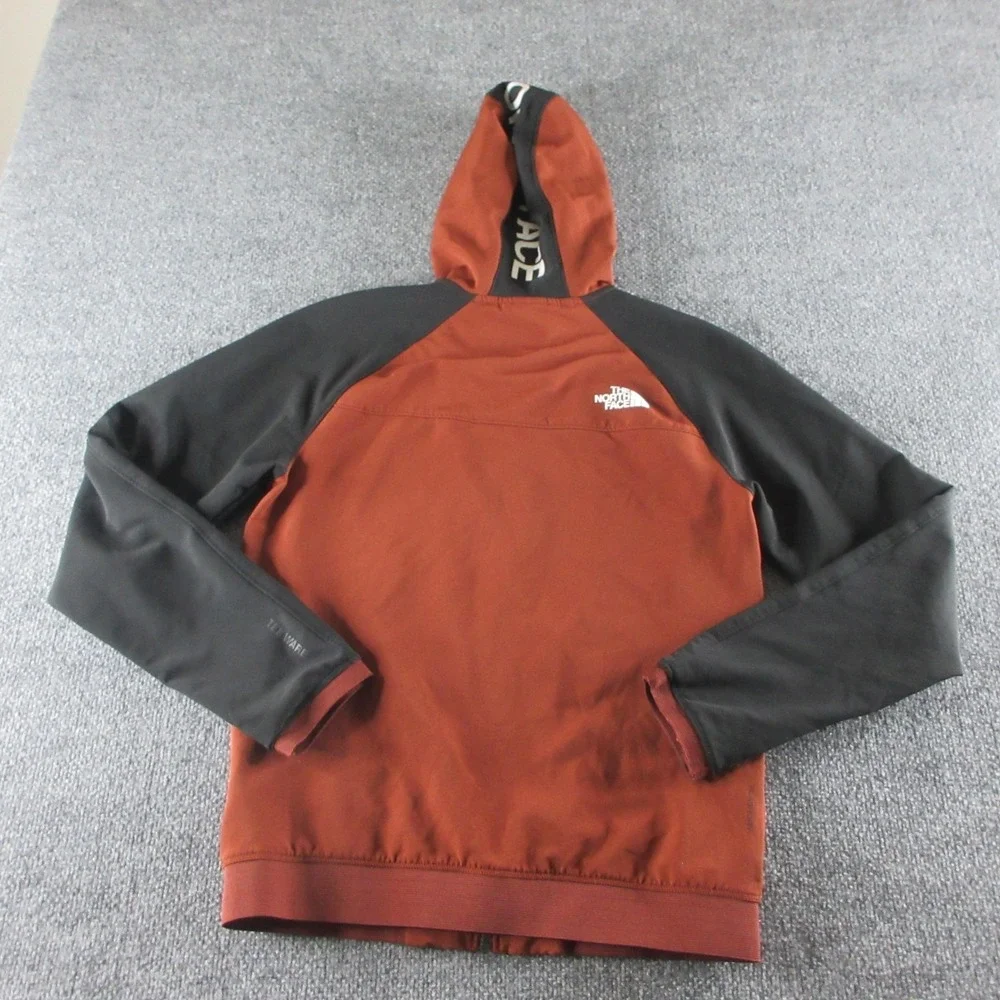 The North Face Jacket Mens S Orange Gray Tekware FlashDry Hooded Full Zip Hiking